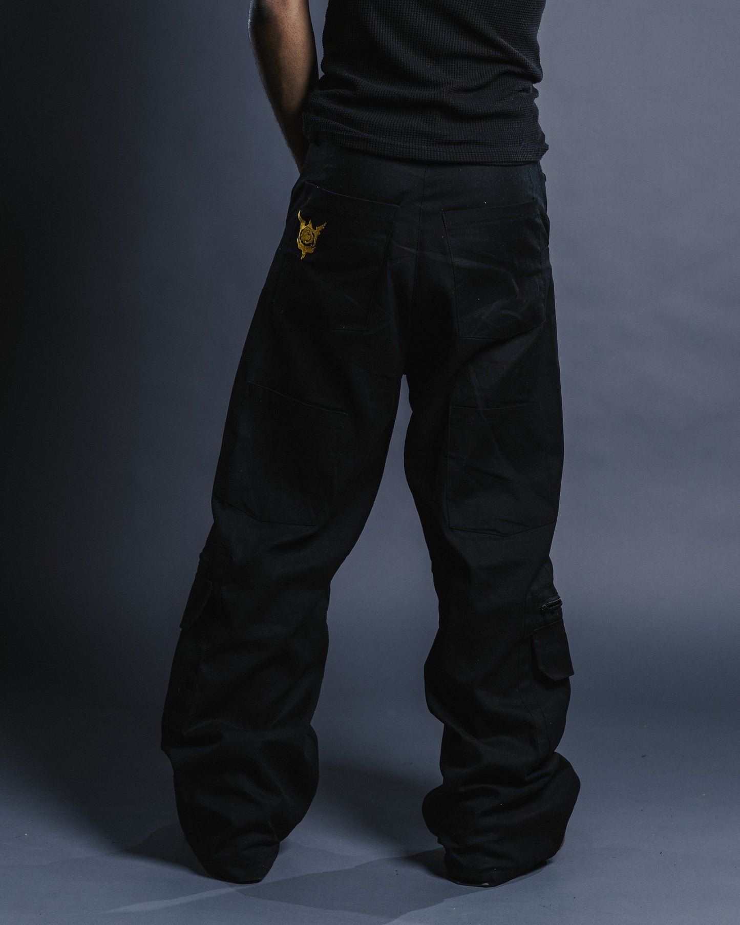 "SMOTE" Wide Leg Cargo Pants