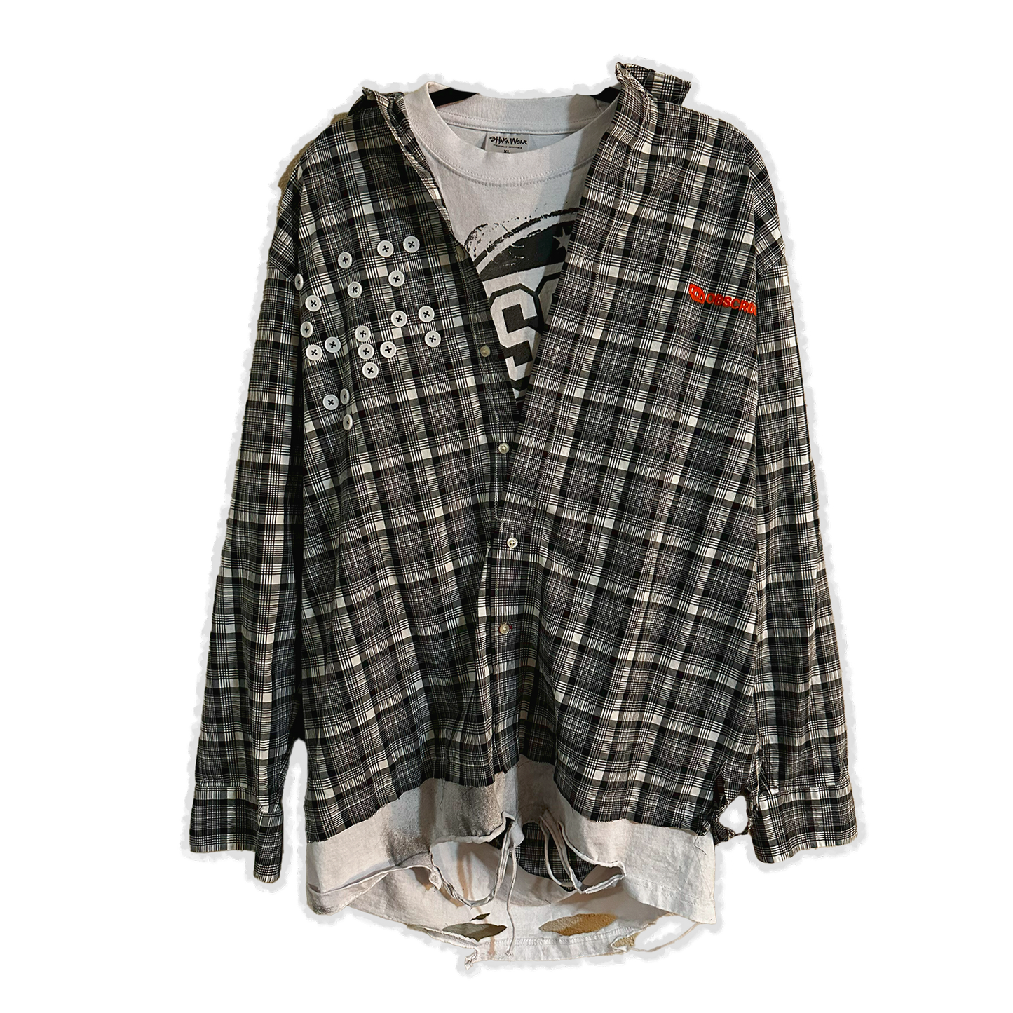 [BB] 𝘟𝘓 // Eclipsed Tartan // T-Shirt/Flannel Hybrid