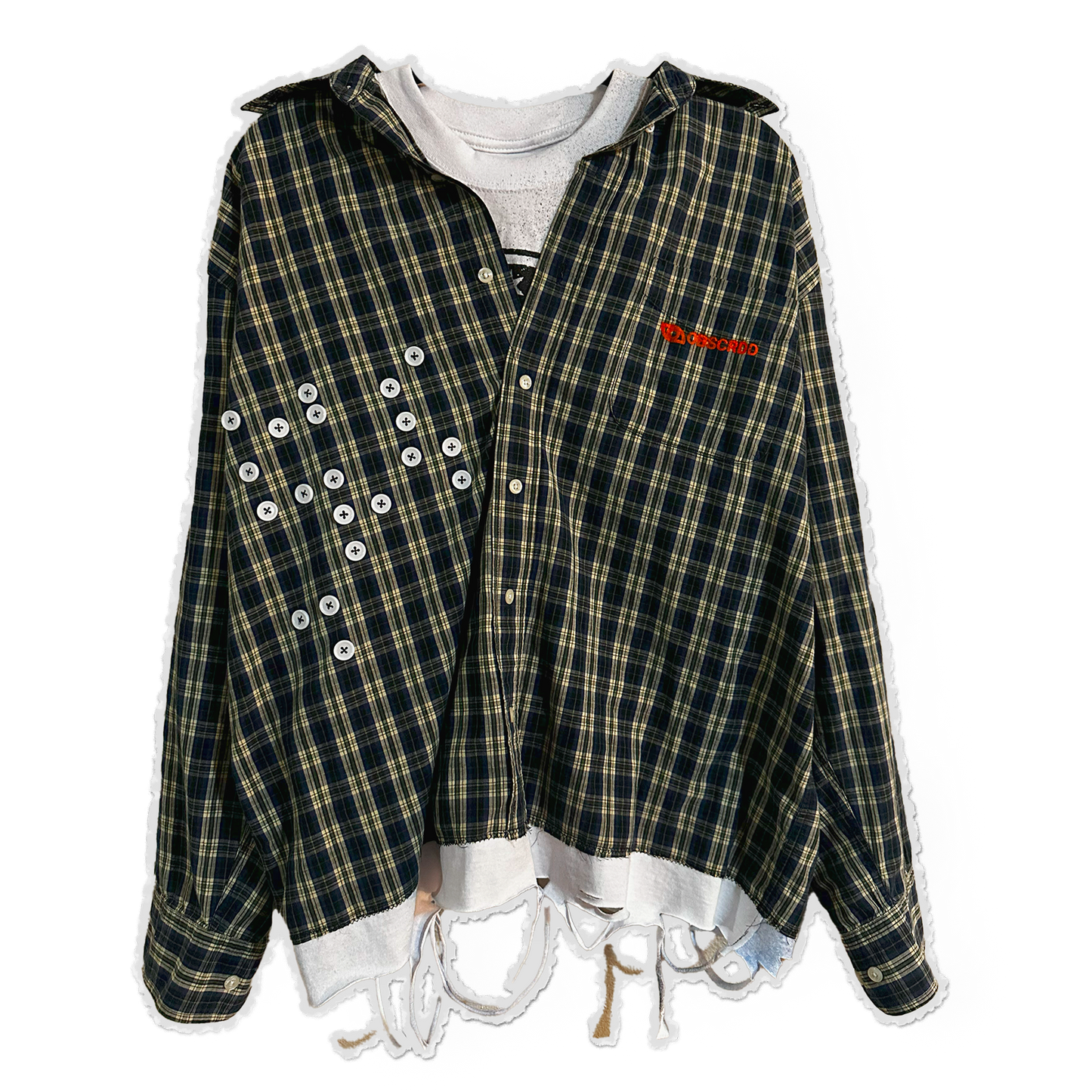 [BB]  𝘔 // Oil Spill Tartan // T-Shirt/Flannel Hybrid