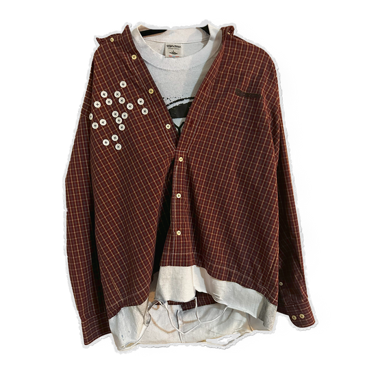 [BB] 𝘓 // Brick Mason Tartan // T-Shirt/Flannel Hybrid